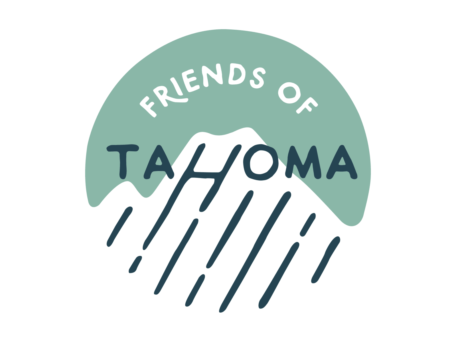 Friends of Tahoma Logo design friends of tahoma icon logo mount mountain rainier tahoma typography washington