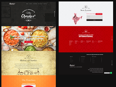 Single Scroll WebPage Design - Chawlas 2 animation branding design figma food franchise graphic design illustration mockup photoshop restaurant ui