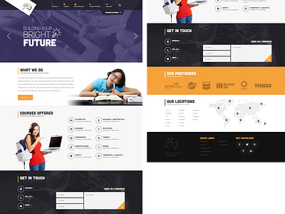 Educational Website Homepage Design courses design educational figma graphic design homepage mockup photoshop school ui ux wireframe