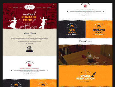 Indian Restaurant Website Homepage Design animation design figma food graphic design homepage mockup photoshop restaurant ui ux website