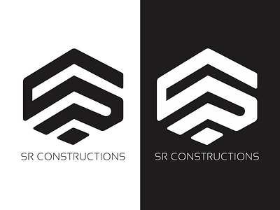 Logo Design For A Construction Company architecture black branding builder construction design figma flat graphic design house illustration logo mockup photoshop property ui ux vector white