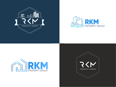 Logo Design For A Real Estate Company architecture black blue branding builder design figma flat graphic design gruop illustration logo mockup photoshop property real estate ui ux white