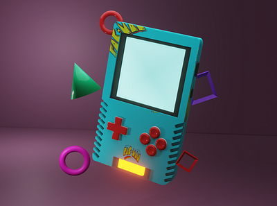 3D Gameboy Model 3d 3d assets animation blender design game gameboy games graphic design green illustration modelling play playstation render video games