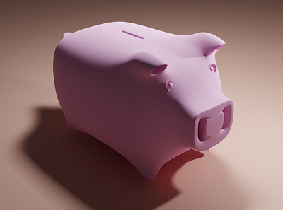 3D Piggy Bank Model 3d 3d model animation blender children coins design doller investment money motion graphics pig piggy piggy bank pink render save saving