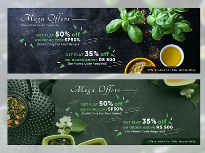 Banner Design for a Herbal Product Seller ayurveda banner branding code coupon design ecommerce figma graphic design herbal hero banner medical off offer photoshop products sale sale banner ui