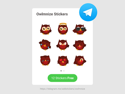 Owlmnize Stickers omnize owl stickers telegram