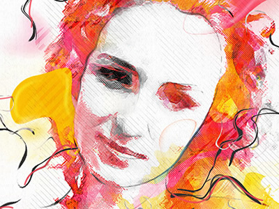 Polish girl - Portrait design girl graphic illustration polish poster vibrant