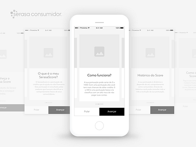 Serasa Score - Onboarding invision onboarding prototype score serasa wireframe