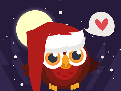 Omnize - Christmas branding chat christmas design illustration mascot omnize owl santa xmas