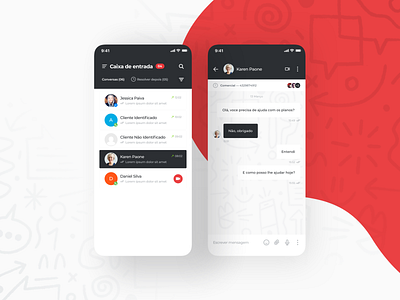 Multichannel Messenger App app chat conversation design inbox interface messenger mobile ui user experience