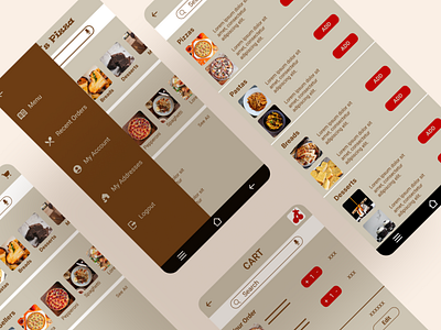 Pizza Ordering App app design figma mobile app ui