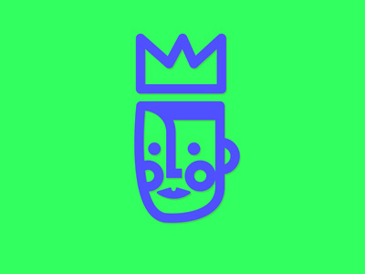 Rey blue fernandez green icon king leandro montevideo rey uruguay vector
