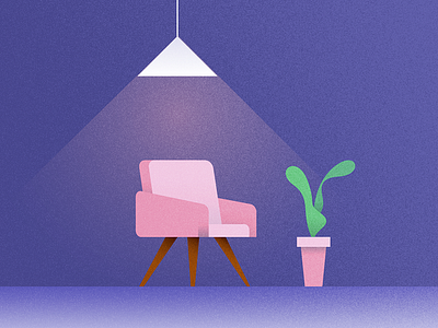 Living Room chair fernandez gradient leandro light living pink plant purple room trend uruguay
