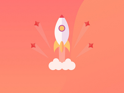 Space Rocket flat gradient icons illustrator kit time traveller web