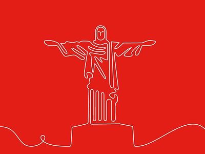Christ The Redeemer brand christ the redeemer icon identity lace line