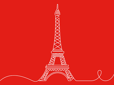 Eiffel Tower brand eiffel tower icon identity lace line