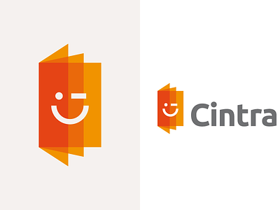 Cintra branding design flip human resources illustration logo paper smile