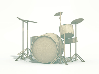 Drum Kit 3d c4d drum kit drums instruments lowpoly music musical render