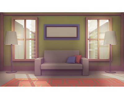 Living Room (frame test) 3d background c4d cinema 4d city house illustration lighting living room model room skyscraper