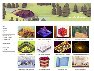 New year, new site! 3d 3d illustrations c4d cinema 4d freelance illustration low poly lowpoly portfolio site turnislefthome website