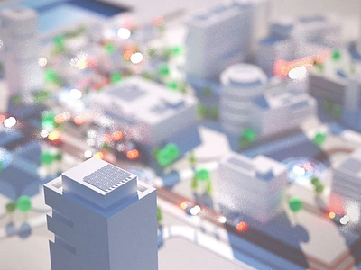 Future City 3d architecture blur c4d cars cinema 4d dof future landscape model octane octanerender overhead render