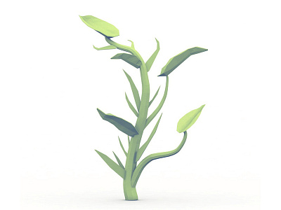 Plant 3d c4d flower leaf leaves low poly lowpoly petal petals plant render stem