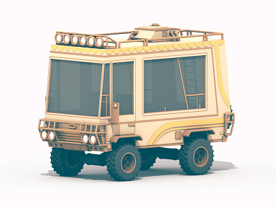 RV - Paint Job 3d adventure adventuremobile c4d cinema 4d low poly lowpoly model recreational vehicle render rv vehicle
