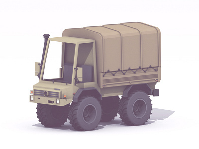Unimog 3d c4d faceted lowpoly polygonal render truck unimog vehicle