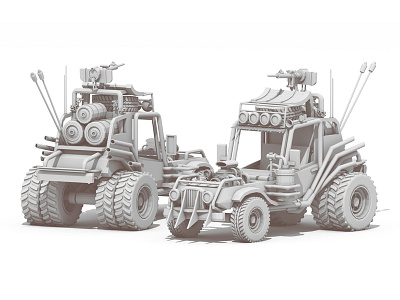 "Beast" - Final 3d apocalypse c4d car mad max mad max fury road madmax render spikes tires vehicle war vehicle