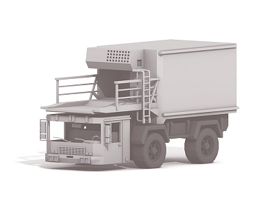 Airport Luggage Truck 3d airport c4d cab cinema 4d luggage render tires truck utility wheels