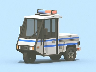 Meter Maid 3 wheeler 3d c4d cinema 4d collab fake cop meter maid model parking enforcer render vehicle