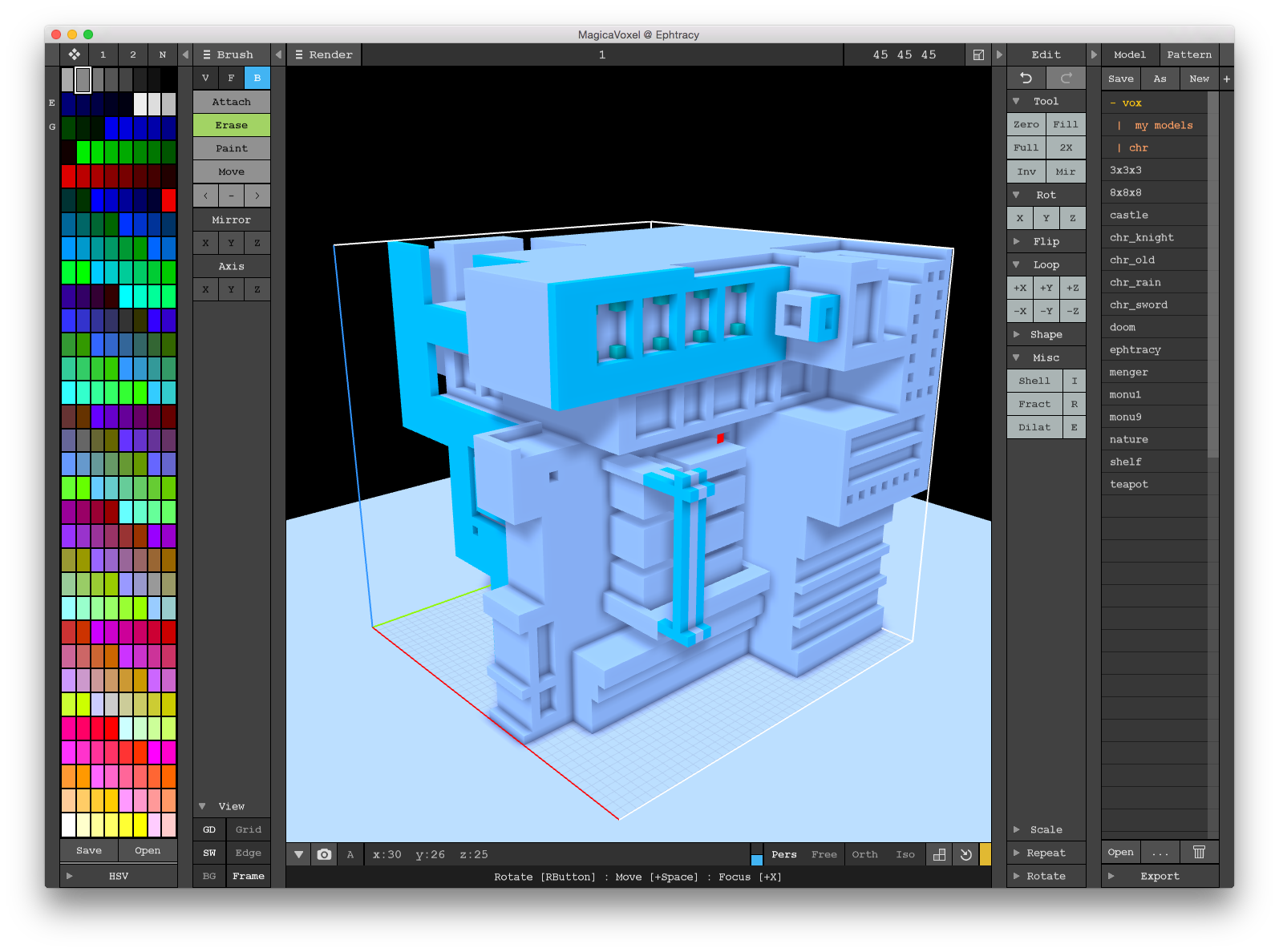 magicavoxel head