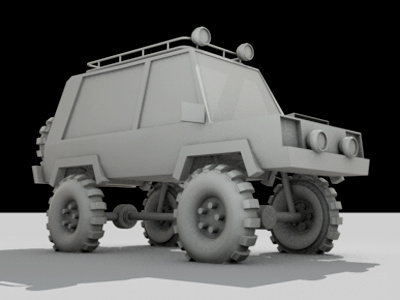 SUV #2 3d 4x4 ambient occlusion ao c4d cinema 4d gi global illumination lowpoly model render suv truck