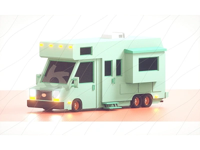 RV #02 3d auto c4d cinema 4d light lighting octane recreation render rv vehicle