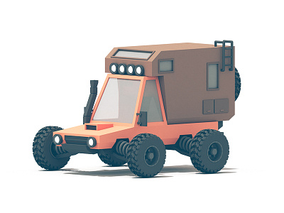 Drifter (update) 3d 4x4 adventuremobile c4d camper fog lights render shocks snorkel truck utility vehicle