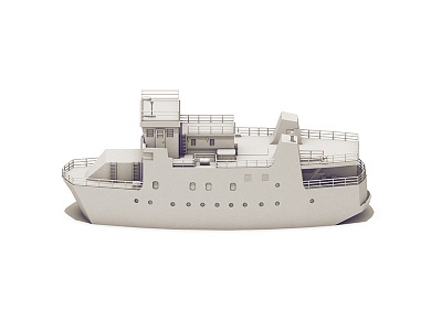 Ship 3d boat c4d cinema 4d illustration model render sea ship vessel