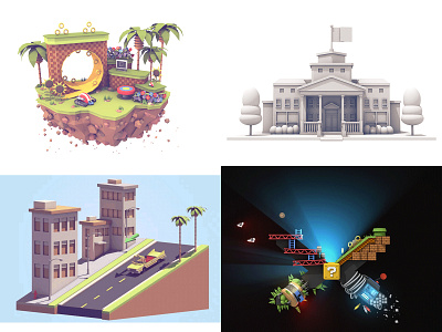 2018 3d 3d illustration architecture cinema 4d game gaming illustration island landscape render