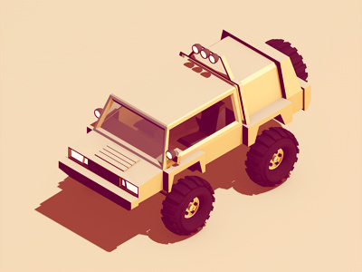 Sport Utility Vehicle ao c4d cinema 4d iso isometric low poly lowpoly model polygons render sport suv tires truck vehicle