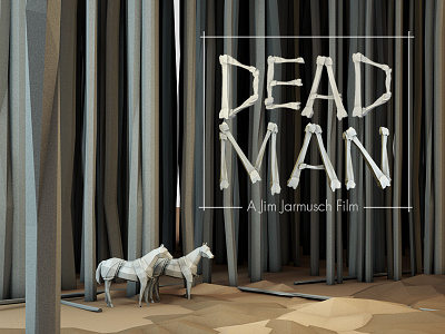 Dead Man [November SSS] 3d ao c4d cinema 4d dead man film forest ground horse horses jim jarmusch landscape low poly lowpoly model movie render story trees woods