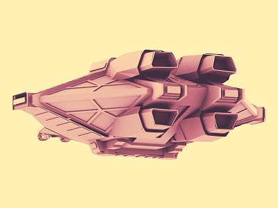 Narcissus [Early Test] 3d alien alternate endings ao c4d cinema 4d gi illustration low poly lowpoly outer space print render sci fi scifi ship silver screen society space space ship spaceship