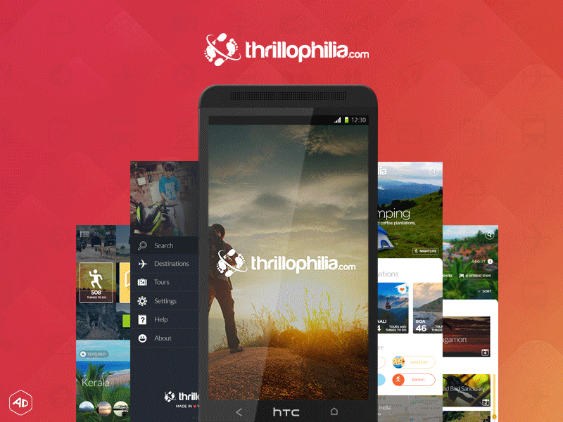 Thrillophilia.com App Concept