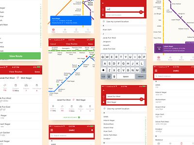 Delhi Metro App Design Concept app concept delhi flat ios iphone map metro railway transportation