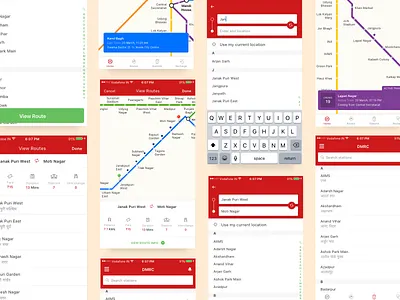 Delhi Metro App Design Concept app concept delhi flat ios iphone map metro railway transportation