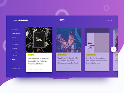Design Taxi Homepage Concept