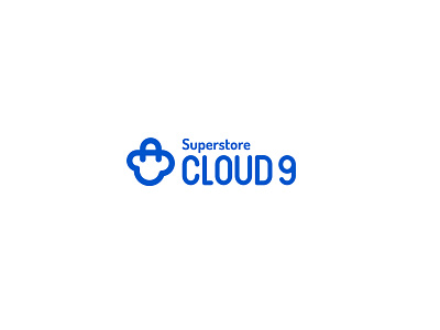 cloud 9 branding cloud design logo logo design market nine supermarket superstore vector
