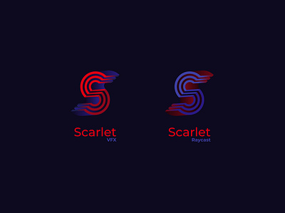 Scarlet branding design graphic design logo logo design logocore raycast scarlet vector vfx