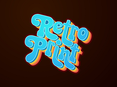 Retro Print brand branding design graphic design identity logo logo design logocore print retro retroprint typography vector