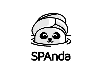 03 Panda daily logo challenge logo panda spa vector