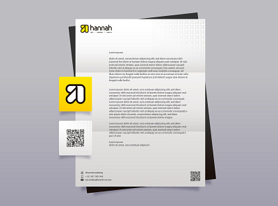 hannah branding bussines card design letterhead logo logo design print vector