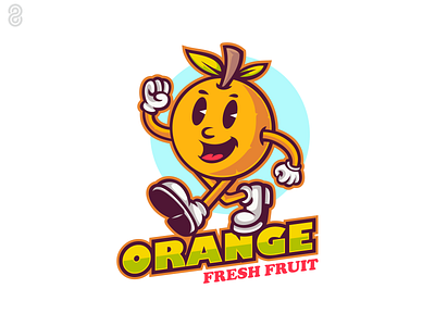 Orange Mascot Logo Design branding design graphic design illustration logo vector